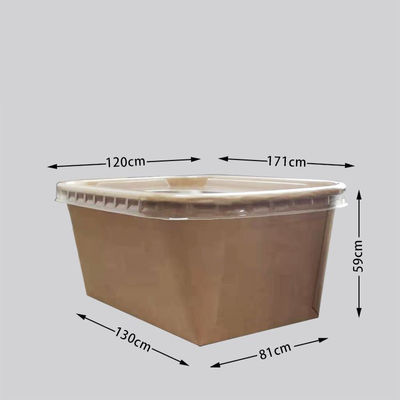 O alimento claro quadrado da máquina descartável da caixa do fast food do papel de embalagem leva embora CHW-1000M